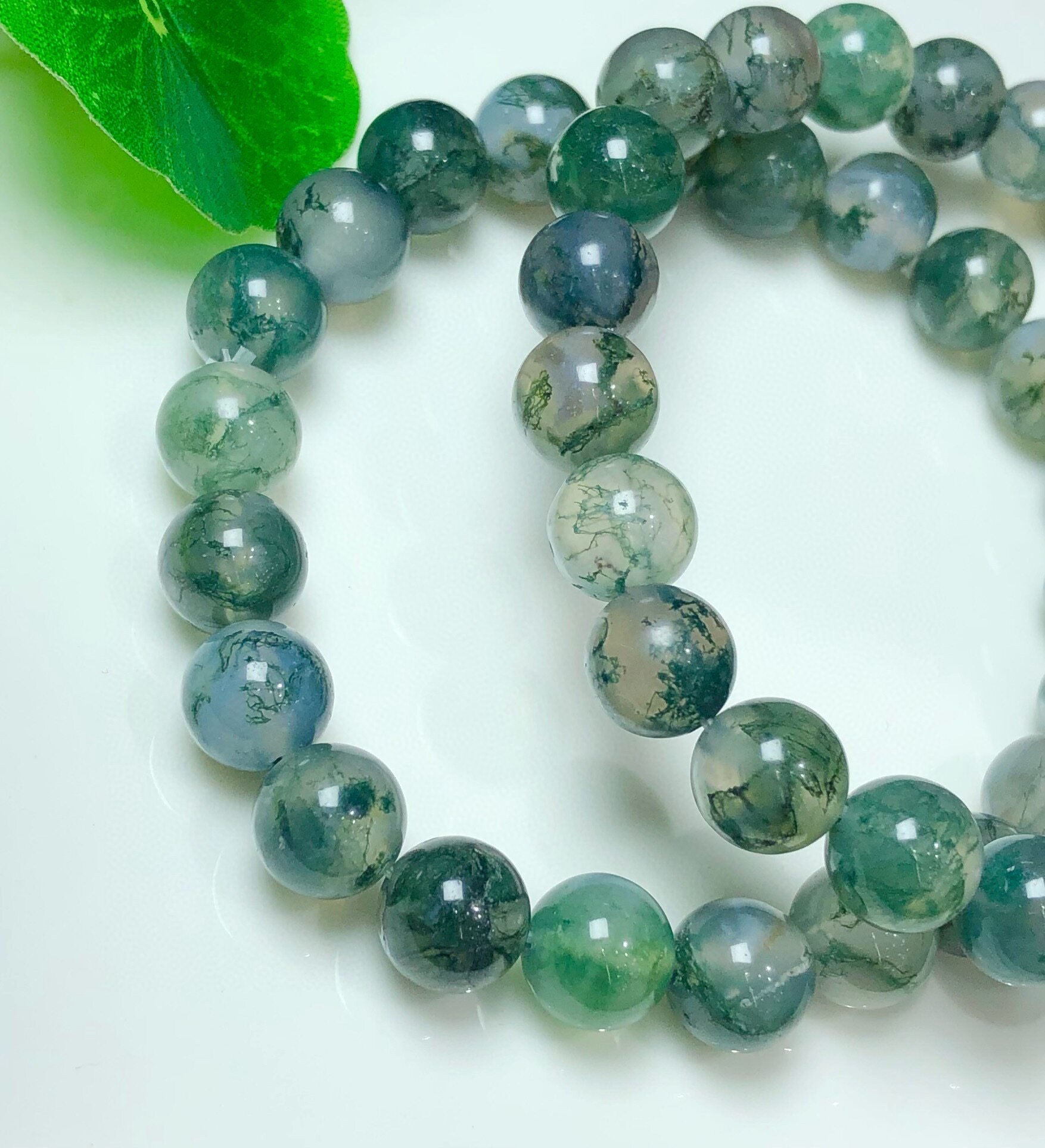 天然水草玛瑙单圈手链新货到啦zw规格8mm