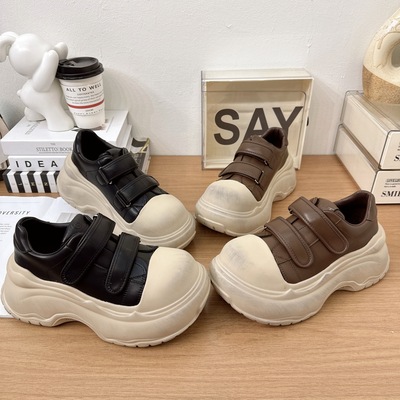 日本品质日系甜酷风~舒适配阔腿裤软底米奇大头丑萌鞋增高厚底鞋