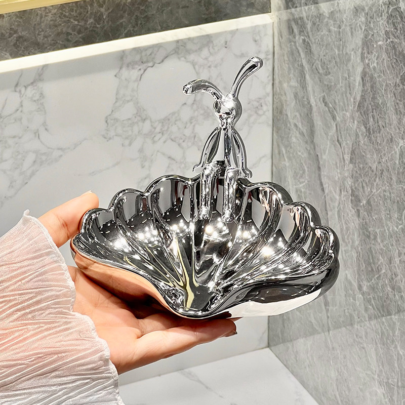 卫生间洗手台肥皂盒家用高档陶瓷放香皂盒大号置物架高级沥水皂盒,家居饰品,桌面摆件,淘宝优惠券,粉丝福利购,淘宝优惠卷