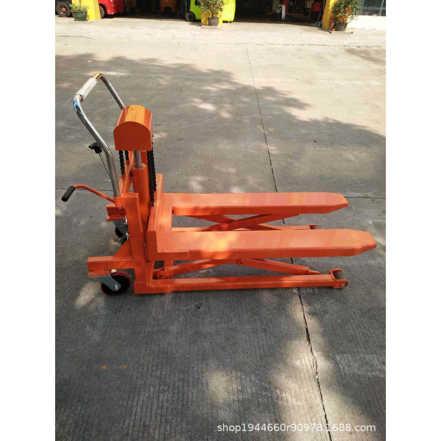 广东高起升降模具平台叉车高起升搬运车手动剪叉升高车固定平台车