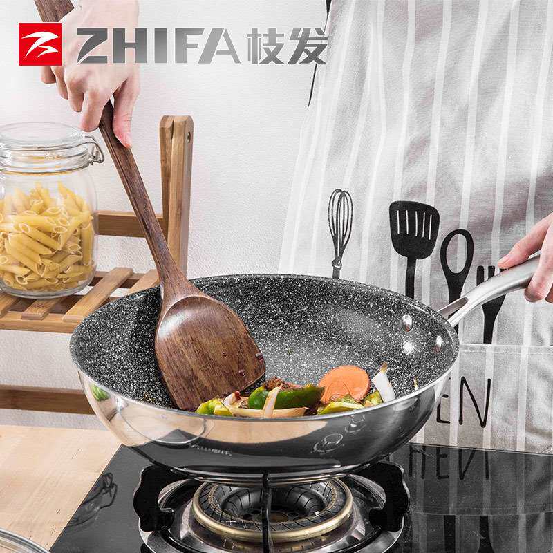 Granite 32CM Wok three layers Stainless steel 304 Wok Maifanite non-stick cookware currency Stovein the Kitchen/Cooking utensils , Cooking utensils , Cookware/Pot/Kettle , Wok  category - from Buy2taobao.com to provide professional Taobao agent buy service