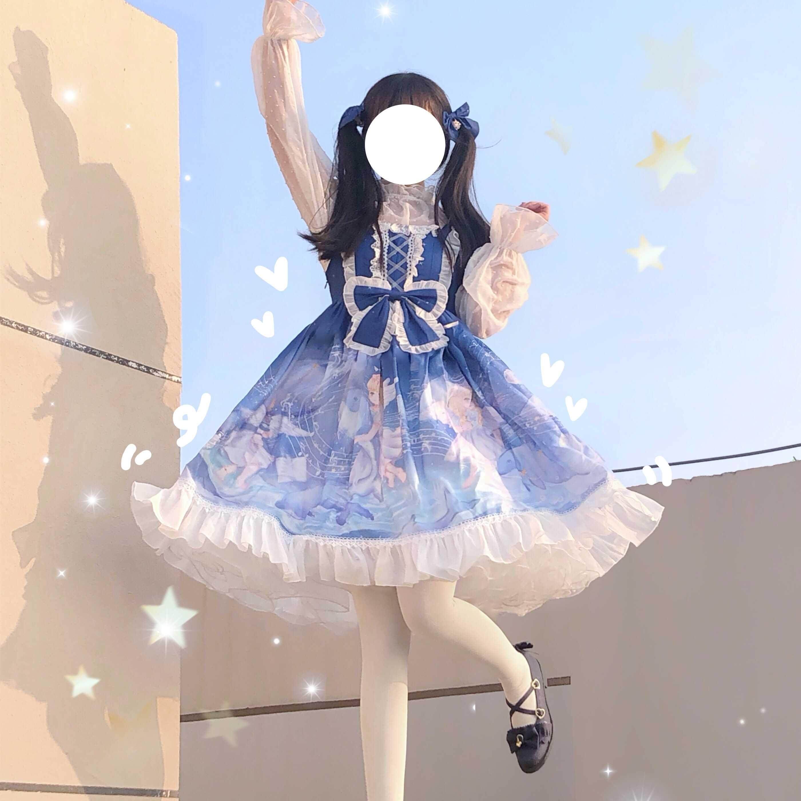 【现货】天使海豚湾JSK桃子家原创正版Lolita洛丽塔洋装连衣裙夏在类目 模玩/动漫/周边/cos/桌游, Cosplay服饰/道具/服务, Cosplay女装中 - 来自Buy2taobao.com提供专业的淘宝代购服务