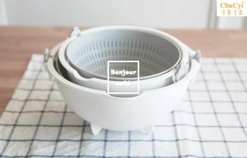 【Home deco】【现货】日本进口可旋转双层洗菜果篮淘米|ruв категории посуда, посуда, фрукты бассейна/компот/корзина - от Buy2taobao.com для оказания профессиональной услуги покупки агента Taobao