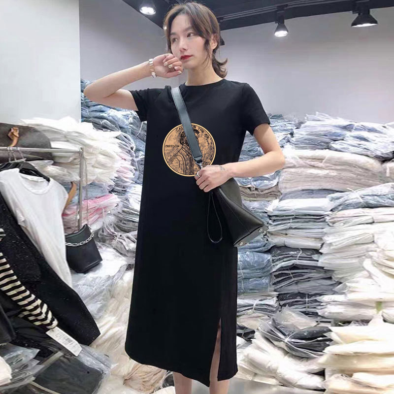 开叉连衣裙短袖t恤女2020韩版长款宽松ins潮学生港味原宿风上衣服|msdalam kategori Butik wanita / wanita, wanita saiz besar - dari Buy2taobao.com untuk memberikan perkhidmatan ejen Taobao profesional membeli