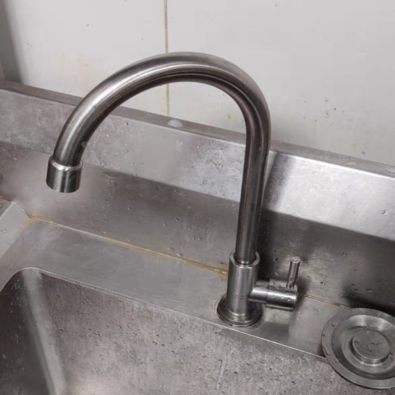 304不锈钢阳台二合一两用洗衣池水龙头家用洗手池厨房冷热淘菜盆