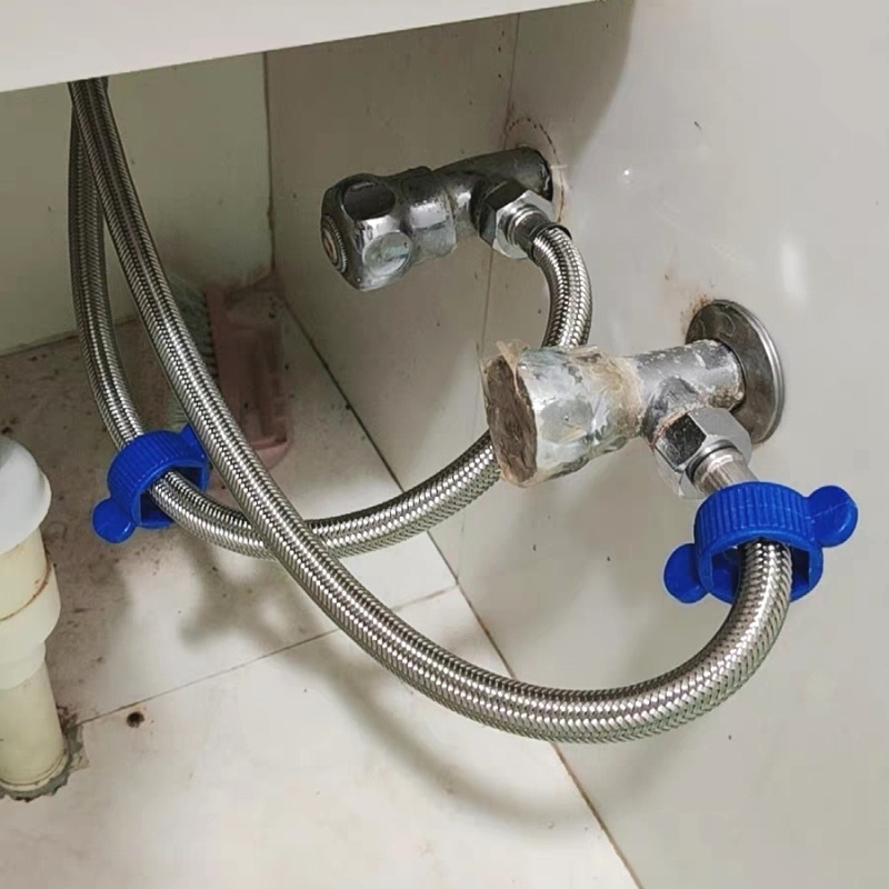 延长管高压连接马桶冷热水管304不锈钢配件热水器金属防爆4分编织