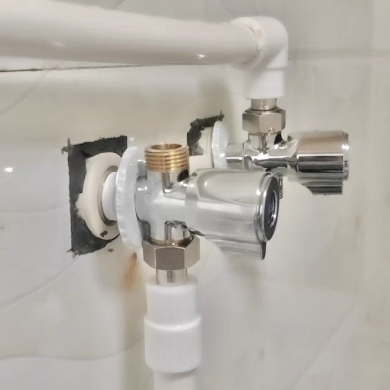 阀门多功能冷热洗衣机4分龙头304不锈钢三通三角阀双出一进二出