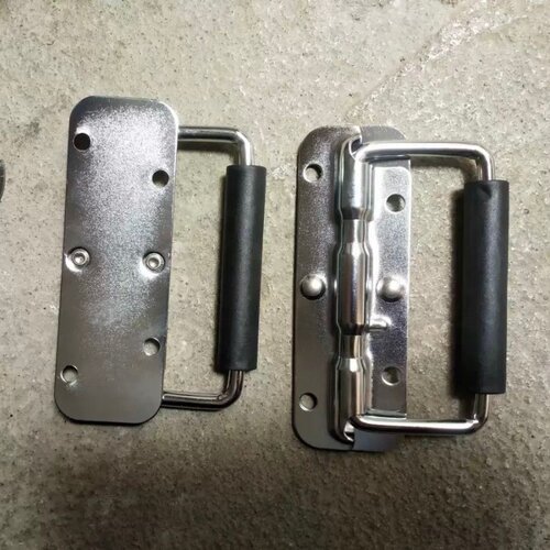 工具箱承重型活动电池盒304不锈钢把手提手拎手设备弹簧折叠铝箱