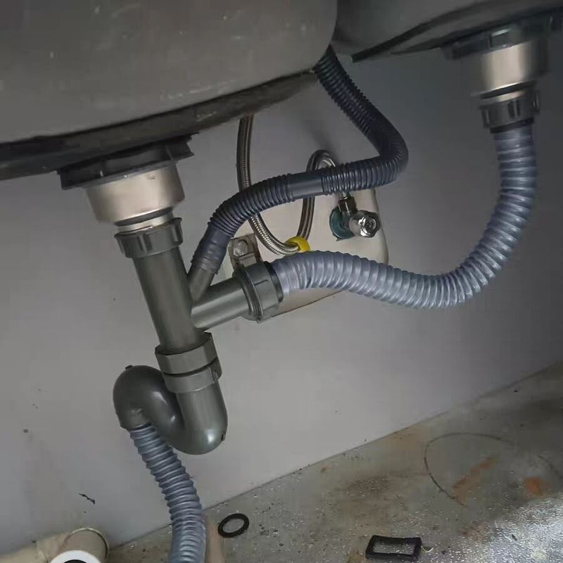 双槽洗菜盆厨房配件水池洗碗池水槽下水管管道管子排水套装下水器