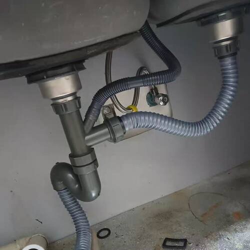 双槽洗菜盆厨房配件水池洗碗池水槽下水管管道管子排水套装下水器