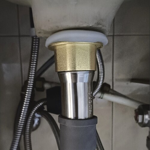 弹跳下水管通用管子洗手盆软管配件304漏水塞不锈钢洗脸盆排水管
