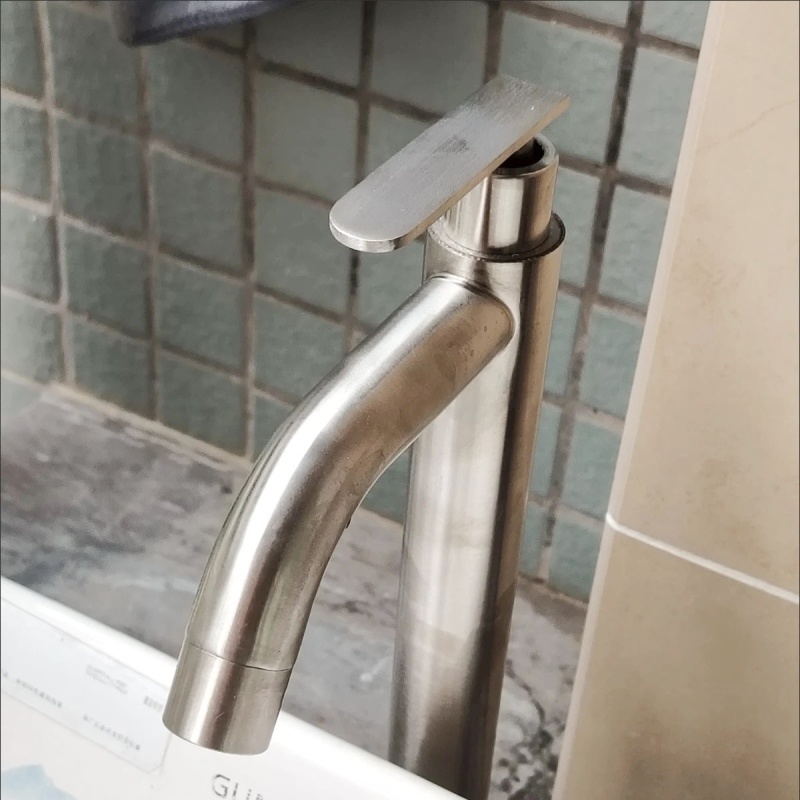 台下盆洗脸盆304不锈钢浴室加高家用台盆水龙头面盆洗手单冷龙头