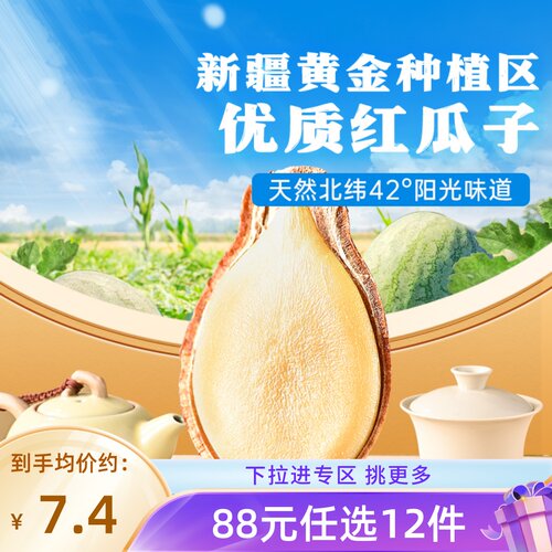 【88元任选12件|限购1件】薛记炒货红瓜子120g/袋五香味红西瓜子