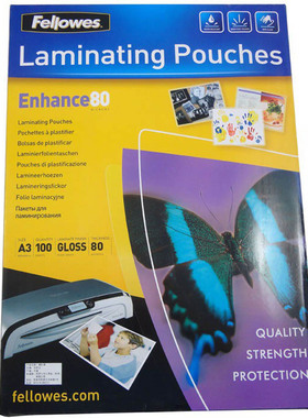 范罗士Fellowes优质塑封膜A3照片护卡膜过塑膜53062厚80mic/100张