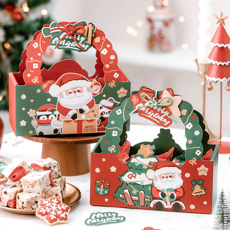 圣诞节包装盒雪花酥牛轧糖曲奇饼干零食糕点心袋苹果小礼物品盒子,厨房/烹饪用具,点心包装盒/包装袋,淘宝优惠券,粉丝福利购,淘宝优惠卷