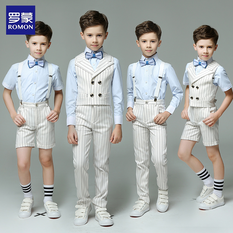 罗蒙2022新款夏天演出服男童时尚