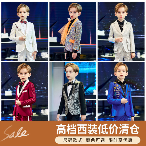 罗蒙儿童西装花童礼服钢琴演出服