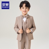 儿童小主持人花童礼服中大童钢琴演出服 春秋新款 罗蒙男童西装 套装