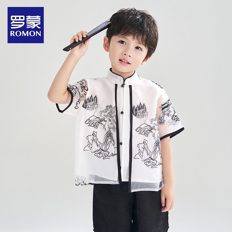 罗蒙儿童唐汉服夏款中国风表演服