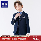 罗蒙儿童西装 套装 男童花童帅气英伦走秀主持人中大童钢琴演出礼服