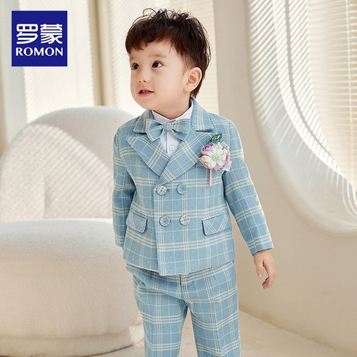 罗蒙男童小西装演出礼服宝宝周岁