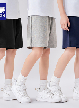 罗蒙儿童校园服短裤灰色男童裤子夏季深蓝藏青色小学生运动五分裤