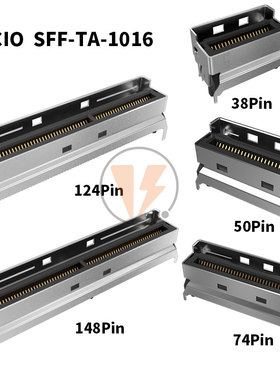 Foxconn富士康MCIO 38P 50P 124P 148pin SFF-TA-1016连接器