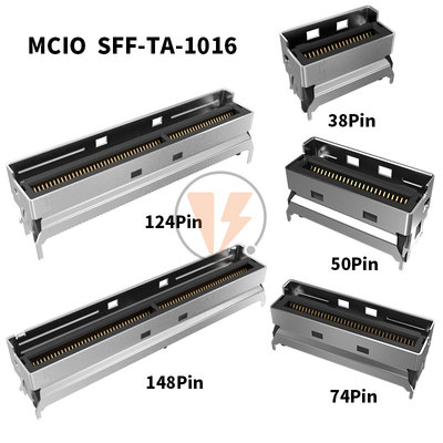 Foxconn富士康MCIO 38P 50P 124P 148pin SFF-TA-1016连接器