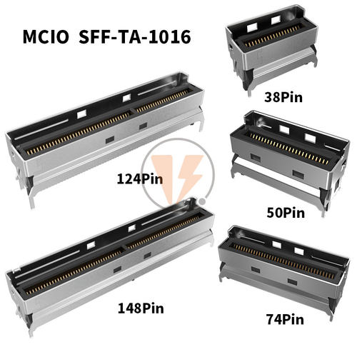Foxconn富士康MCIO 38P 50P 124P 148pin SFF-TA-1016连接器