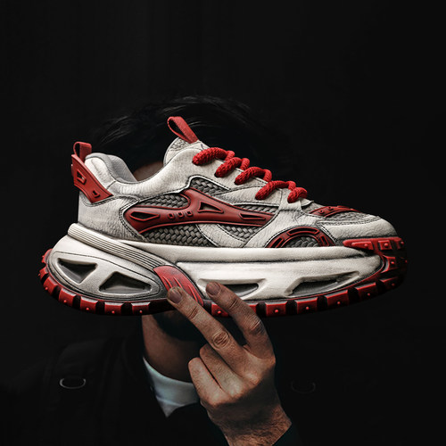 重工机甲老爹鞋6CM增高轮胎鞋