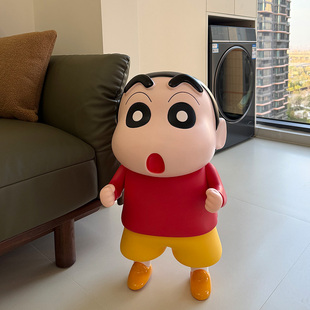 65cm蜡笔小新手办大号落地摆件客厅电视柜装饰品公仔乔迁新居礼物