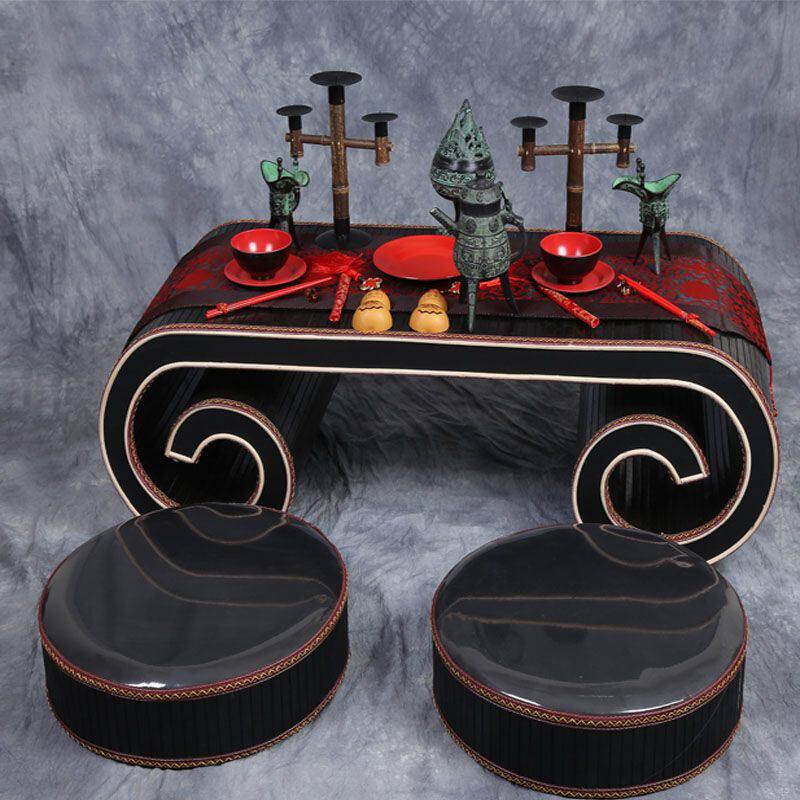 周制新款中式婚礼道具装饰舞台摆件仿汉拍摄几案布置家用书法条案