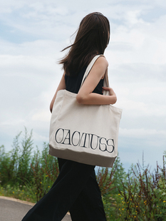 CAC印花大号购物袋帆布袋大容量经典 包包托特包 款