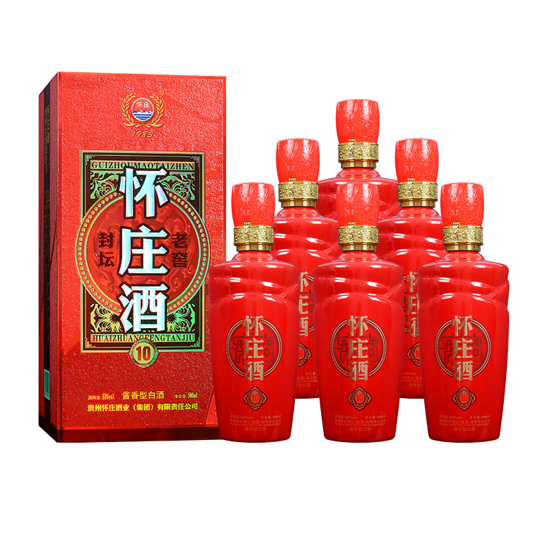 【酒厂自营】怀庄1983封坛老窖酱香型白酒53度纯粮食坤沙整箱6瓶