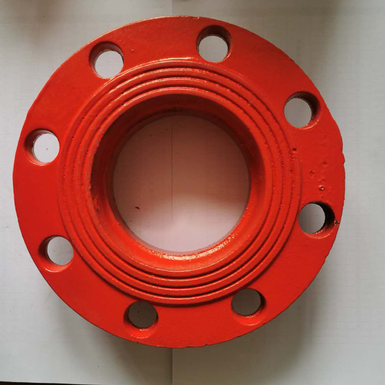 红色沟槽消防管件 灭火系统配用器材法兰盘 依卡诺 转换法兰114