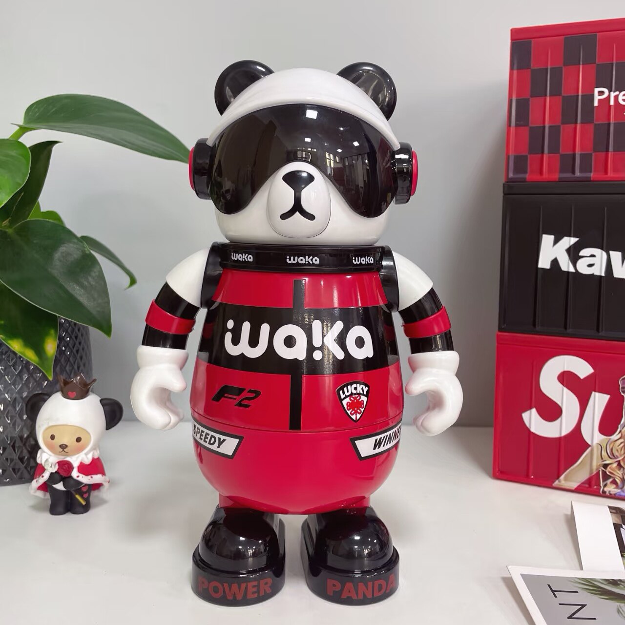 waka熊猫儿童吸管保温杯316内胆