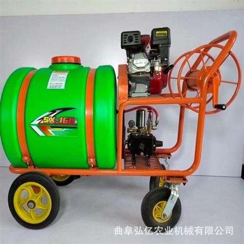 手推四轮移动打药机200L果园除草喷药机柴油机动养殖场消毒弥雾机