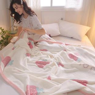薄款 毯床上珊用薄毯秋季 法兰绒瑚绒毯GKO子加厚单床人午睡空调毯