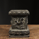仿古石雕天然青石民俗怀旧手工雕刻四神兽柱墩石墩茶壶底座摆设