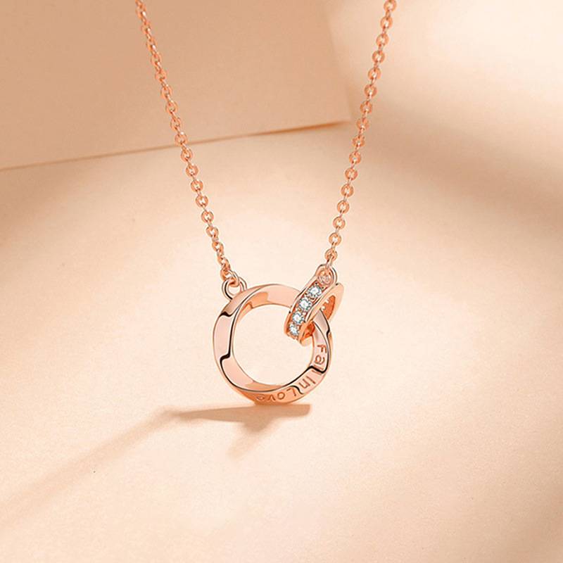 莫比乌斯情侣项链女S925纯银小众百搭高级感锁骨链热卖