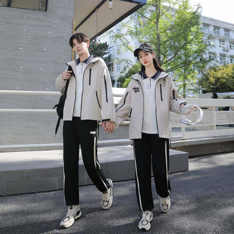 校园班服初中生新款冲锋衣小学生秋季运动会校服套装学院风高中生