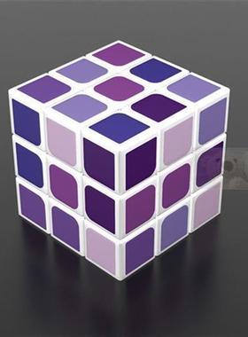 灰/蓝/绿/黄/粉/橙红/青/紫色三阶渐变色魔方