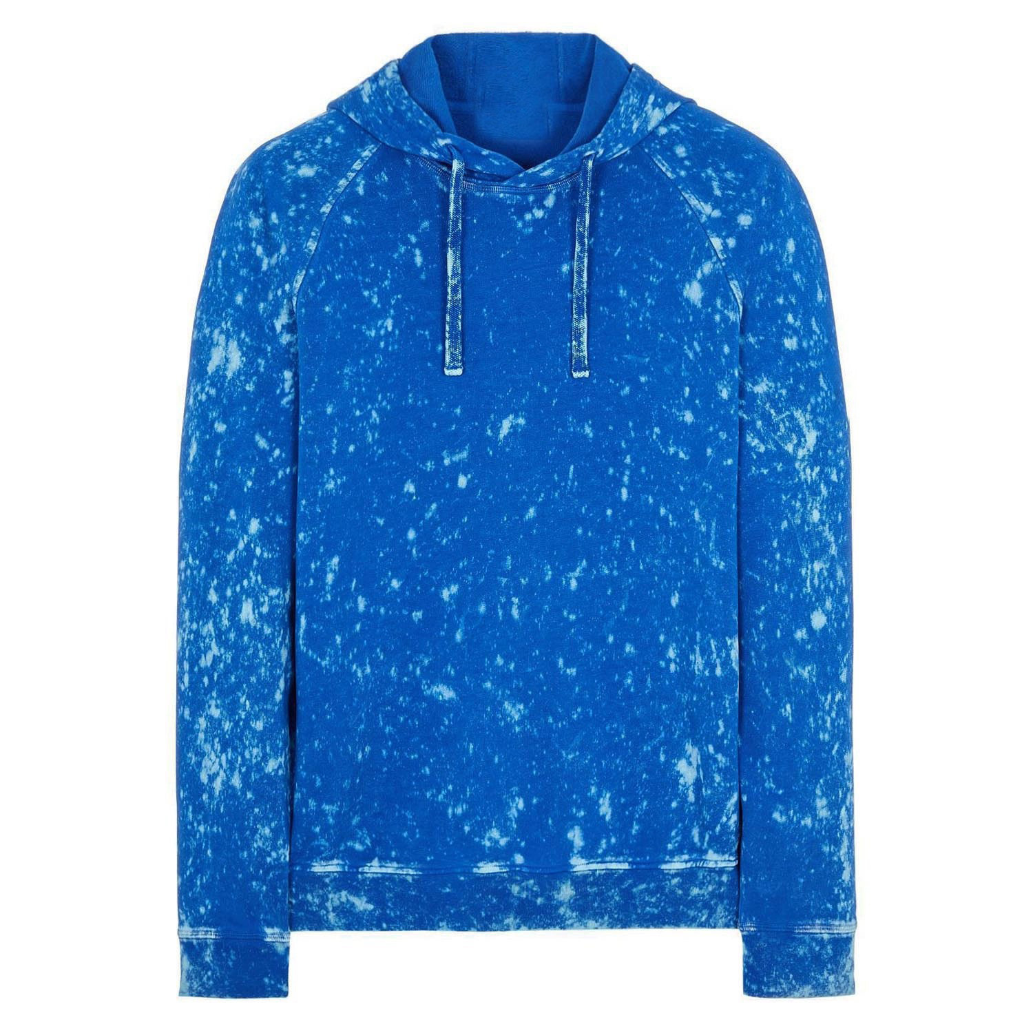 thumbnail for XS Independent Off Dye Crew Neck Hooded Terry Blue Washed Vintage Sweatshirt