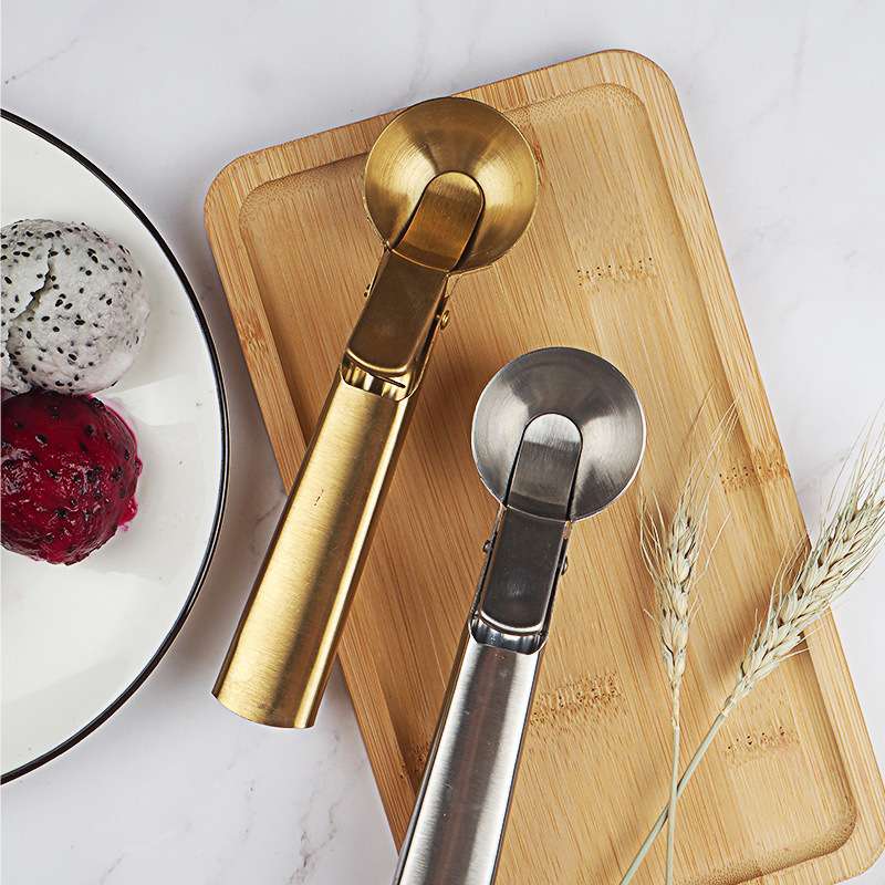 不锈钢金色雪糕勺挖球器冰淇淋打球器冰激凌球勺子水果挖雪糕匙