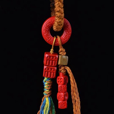 包挂钥匙扣车挂朱砂招财