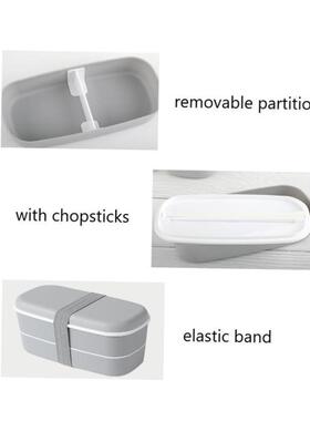 2Layer Lunch Box For Kids Portable Outdoor Plastic Bento Box