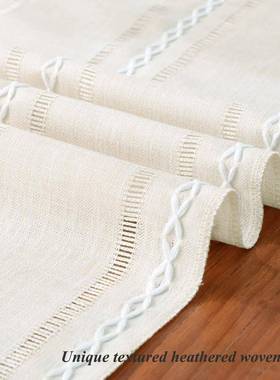 Linen Table Runner Farmhouse Rustic Table Runners with Tasse