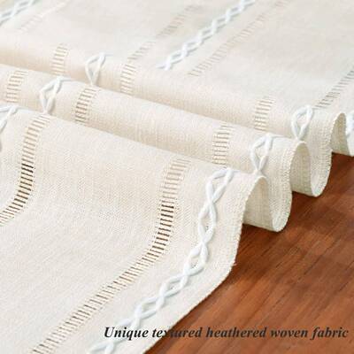 Linen Table Runner Farmhouse Rustic Table Runners with Tasse
