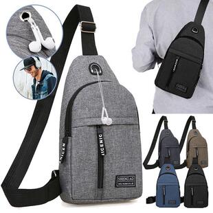 Small Canvas Chest Pack for Men Women Crossbody Bags Hip Hop