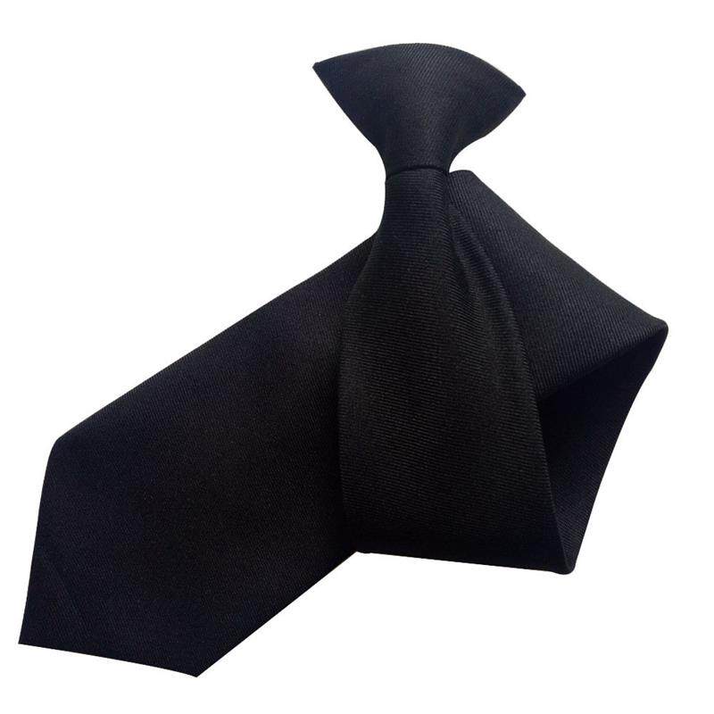 Security tie with black buttons 保安领带黑扣子领带 - 实物图